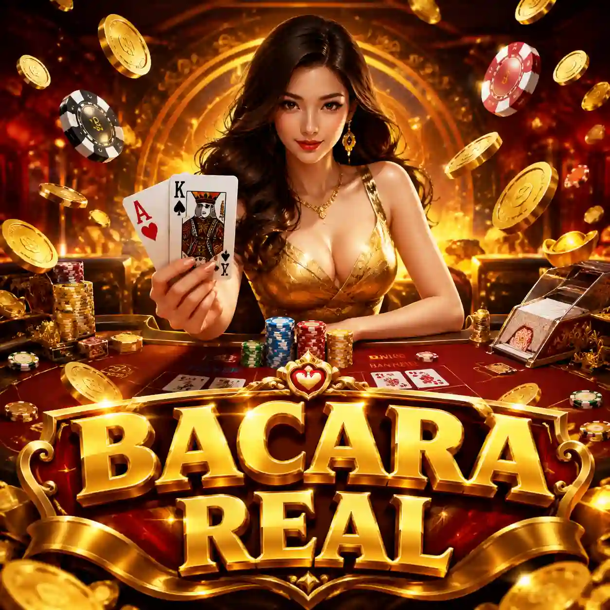 Mesa de baccarat ao vivo em HD com dealer profissional