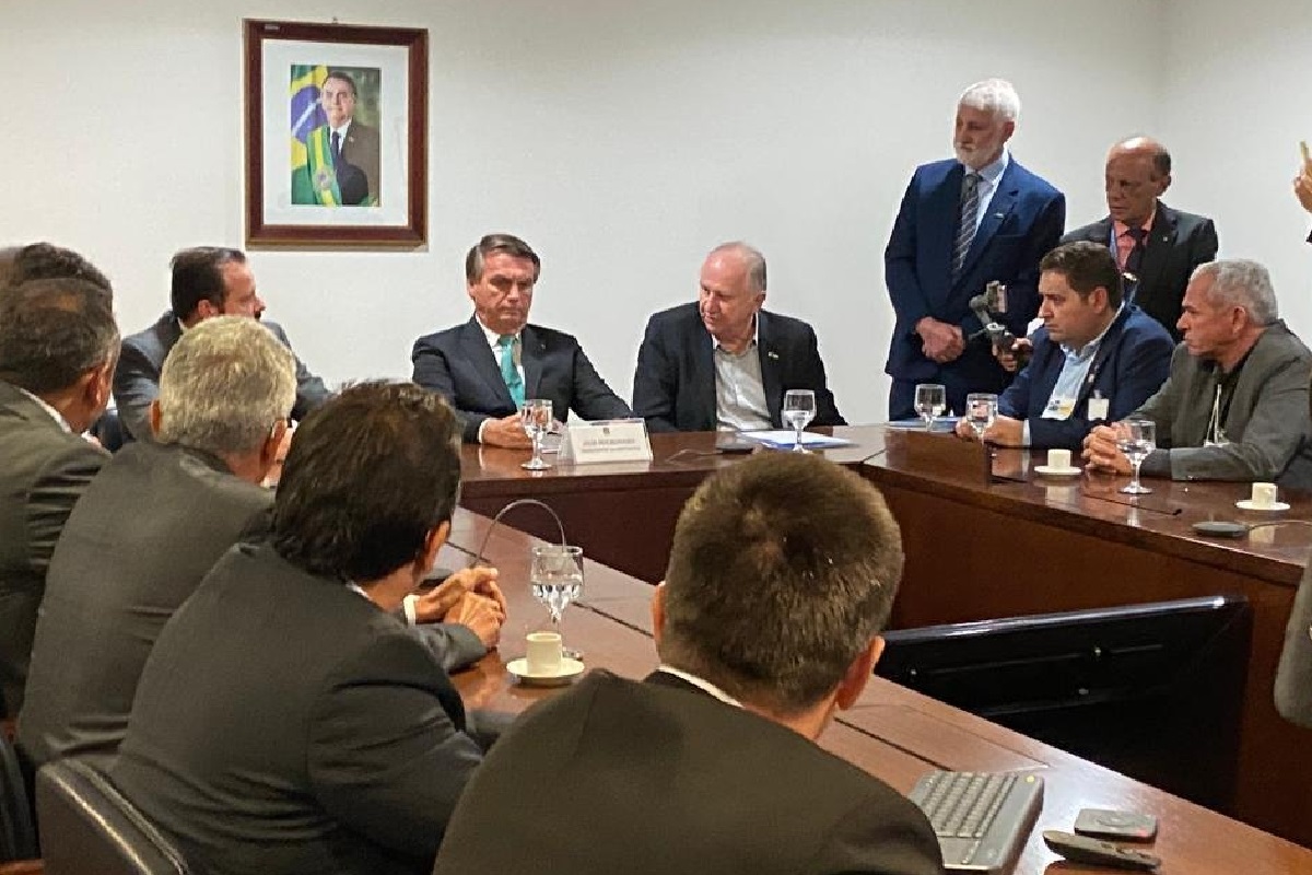 Reunião com presidente Jair Bolsonaro Foto: Reprodução